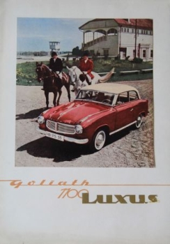 Goliath 1100 Luxus Modelprogram 1958 Presskit (8591)